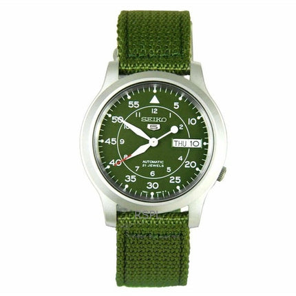 Orologio da uomo Seiko 5 Military con cinturino in nylon automatico SNK805K2, ricondizionato