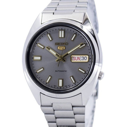 Orologio da uomo Seiko 5 automatico con quadrante grigio ricondizionato SNXS75K1