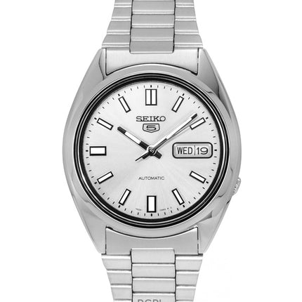 Orologio da uomo Seiko 5 ricondizionato con quadrante bianco automatico SNXS73K1