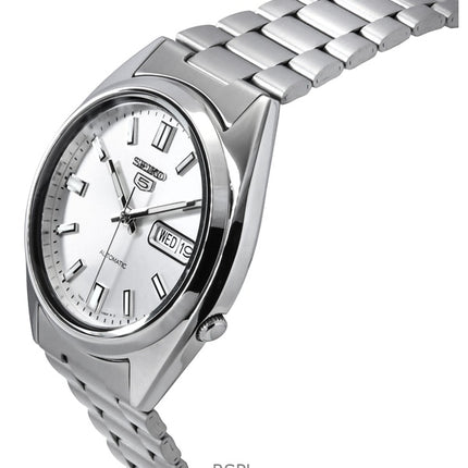 Orologio da uomo Seiko 5 ricondizionato con quadrante bianco automatico SNXS73K1
