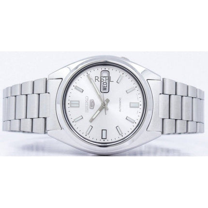 Orologio da uomo Seiko 5 ricondizionato con quadrante bianco automatico SNXS73K1