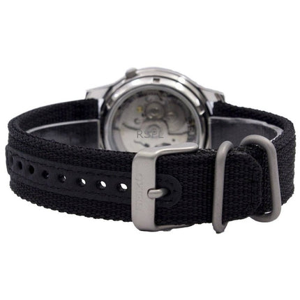 Orologio da uomo automatico Seiko 5 con quadrante nero militare ricondizionato SNK809K2