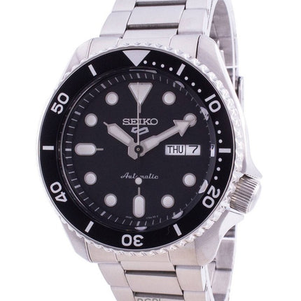 Orologio da uomo Seiko 5 Sports ricondizionato con quadrante nero automatico SRPD55K1 100M