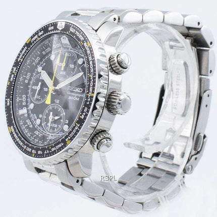 Cronografo Seiko ricondizionato SNA411 SNA411P1 SNA411P Pilot's Flight Alarm 200M Orologio da uomo
