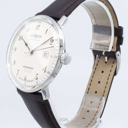 Orologio da uomo al quarzo Zeppelin Hindenburg LZ129 7046-4 70464 ricondizionato