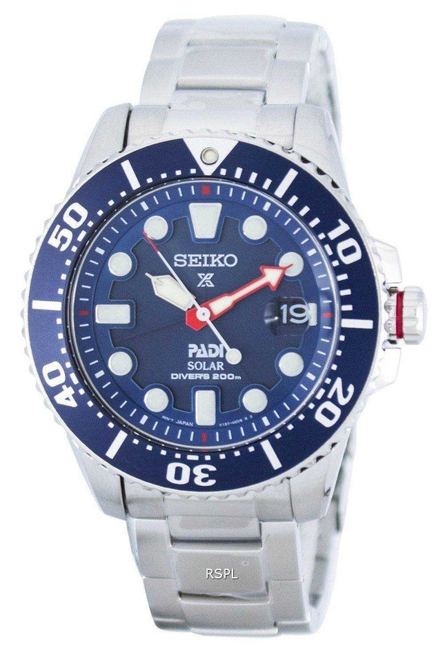 Orologio da uomo Seiko Prospex PADI Special Edition Solar Diver ricondizionato SNE435 SNE435P1 SNE435P 200M