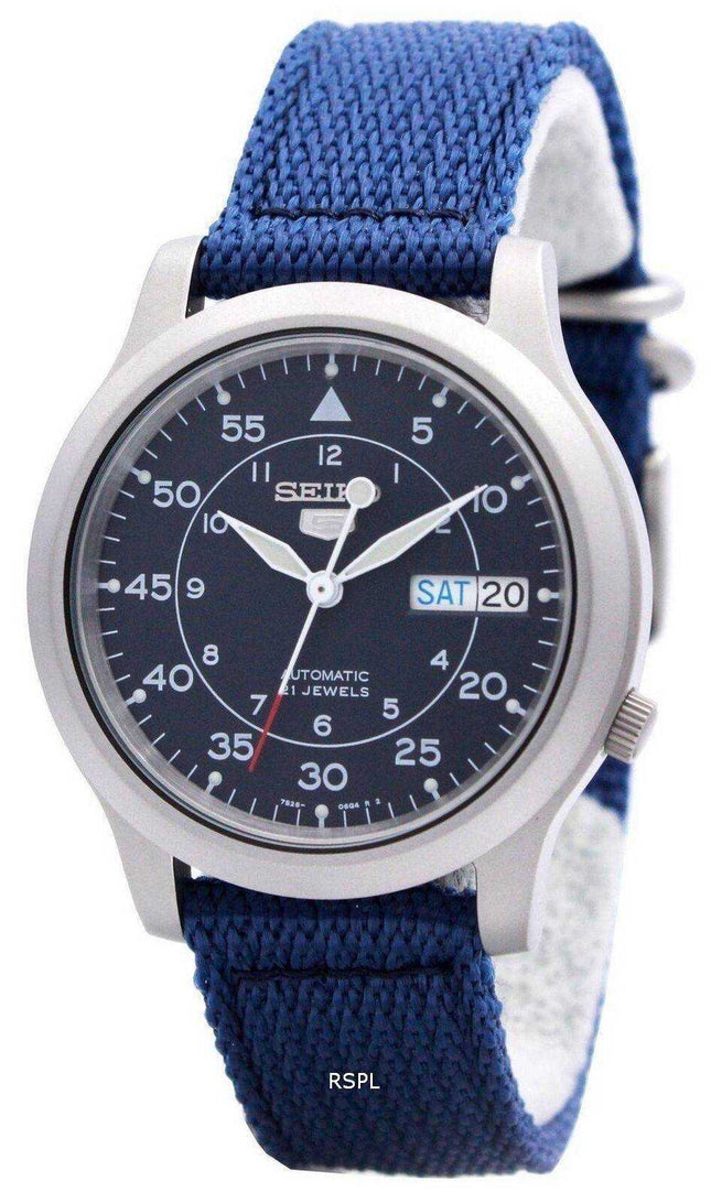 Orologio da uomo con cinturino in nylon automatico militare Seiko 5 ricondizionato SNK807K2 200M