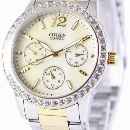 Orologio da donna rinnovato Citizen Quartz con cristalli Swarovski ED8094-52N
