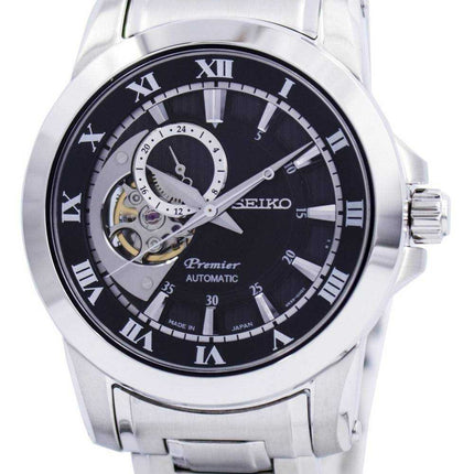 Orologio da uomo Seiko Premier automatico a 24 rubini con cuore aperto SSA215 SSA215J1 SSA215J 100M ricondizionato