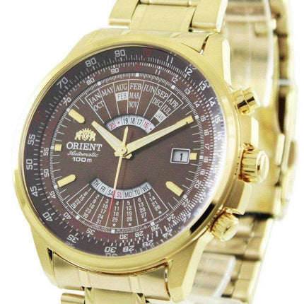 Orologio da uomo con calendario perpetuo automatico Orient FEU07003TX 100M rinnovato