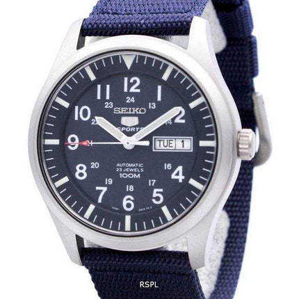 Orologio da uomo Seiko 5 Sports ricondizionato con quadrante blu automatico SNZG11 SNZG11K1 SNZG11K 100M