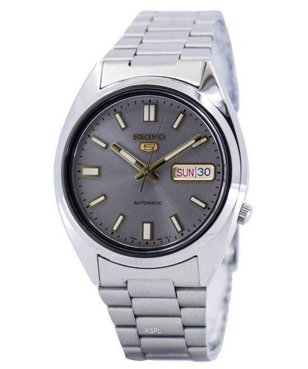 Orologio da uomo Seiko 5 ricondizionato quadrante grigio automatico SNXS75 SNXS75K1 SNXS75K