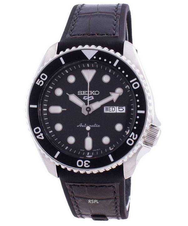 Orologio da uomo Seiko 5 Sports ricondizionato con quadrante nero automatico SRPD55K2 100M