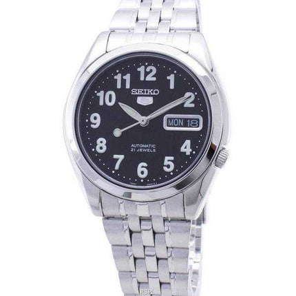 Orologio da uomo Seiko 5 ricondizionato in acciaio inossidabile quadrante nero automatico SNK381 SNK381K1 SNK381K