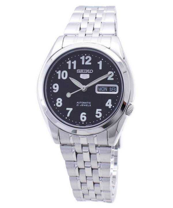 Orologio da uomo Seiko 5 ricondizionato in acciaio inossidabile quadrante nero automatico SNK381 SNK381K1 SNK381K