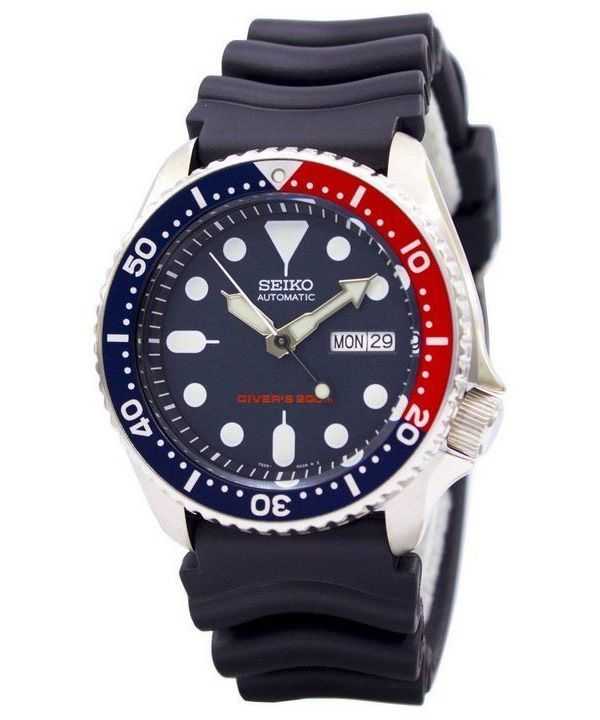 Orologio da uomo Seiko Blue Dial Automatic Diver&#39;s SKX009 SKX009K1 SKX009K 200M ricondizionato