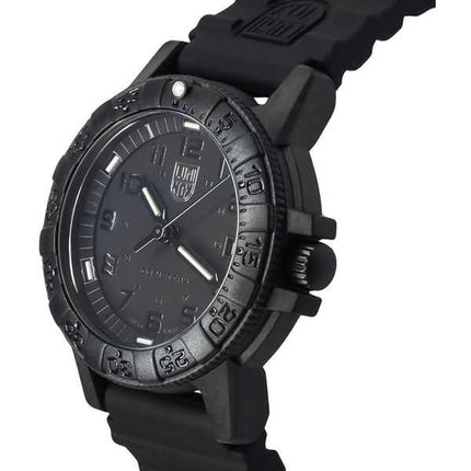 Orologio da uomo Luminox Leatherback SEA Turtle con cinturino in silicone e quadrante nero, al quarzo svizzero XS.0301.BO.L 100M