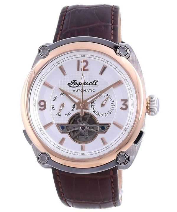 Orologio da uomo Ingersoll The Michigan White Dial Open Heart Automatic I01103B ricondizionato
