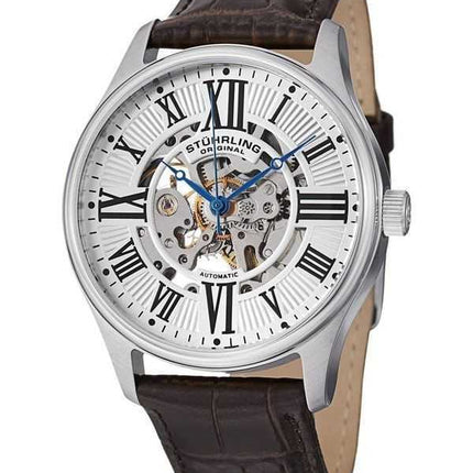 Orologio da uomo Stuhrling Original Atrium Automatic Skeleton Dial 747.01 ricondizionato