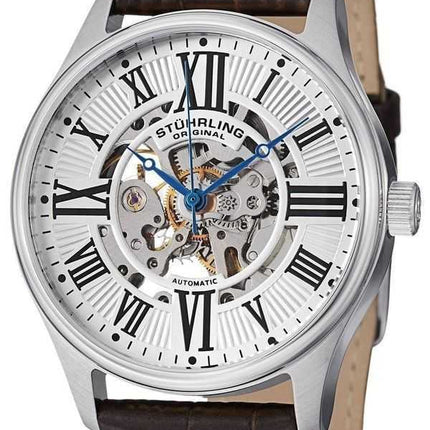 Orologio da uomo Stuhrling Original Atrium Automatic Skeleton Dial 747.01 ricondizionato