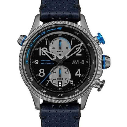 Orologio da uomo AVI-8 Hawker Hunter Colerne Duke Cronografo con quadrante nero al quarzo AV-4080-02 ricondizionato