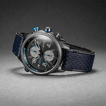 Orologio da uomo AVI-8 Hawker Hunter Colerne Duke Cronografo con quadrante nero al quarzo AV-4080-02 ricondizionato