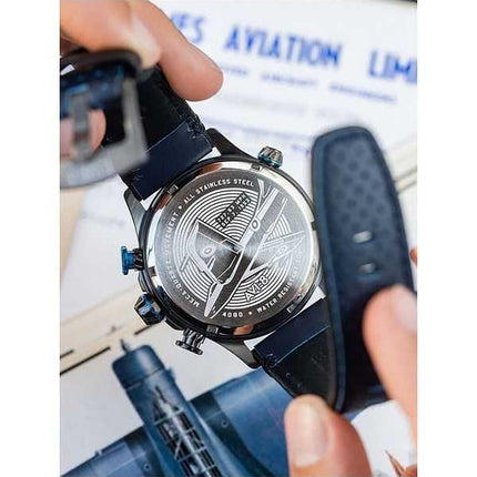 Orologio da uomo AVI-8 Hawker Hunter Colerne Duke Cronografo con quadrante nero al quarzo AV-4080-02 ricondizionato