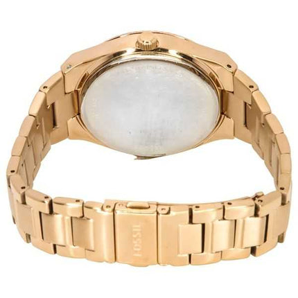 Orologio da donna Fossil Scarlette Rose Gold in acciaio inossidabile Rose Gold Sunray Dial Quartz ES5258 ricondizionato