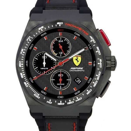 Orologio da uomo Scuderia Ferrari Aspire Chronograph quadrante nero al quarzo 0830792 ricondizionato