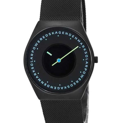 Orologio da uomo Skagen Grenen Solar Halo Midnight in acciaio inossidabile con quadrante nero SKW6874 ricondizionato