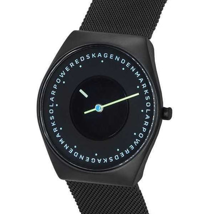 Orologio da uomo Skagen Grenen Solar Halo Midnight in acciaio inossidabile con quadrante nero SKW6874 ricondizionato