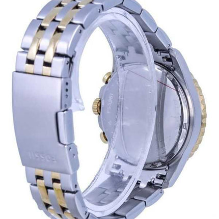 Orologio da uomo Fossil FB-01 Cronografo bicolore in acciaio inossidabile con quadrante rosso al quarzo FS5881 100M ricondiziona
