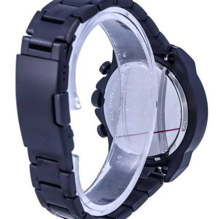 Orologio da uomo Fossil Bronson Chronograph in acciaio inossidabile con quadrante nero al quarzo FS5853 ricondizionato