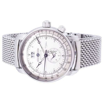 Orologio da uomo Zeppelin 100 Years ED.1 con quadrante argentato, prodotto in Germania, al quarzo 7640M1, ricondizionato