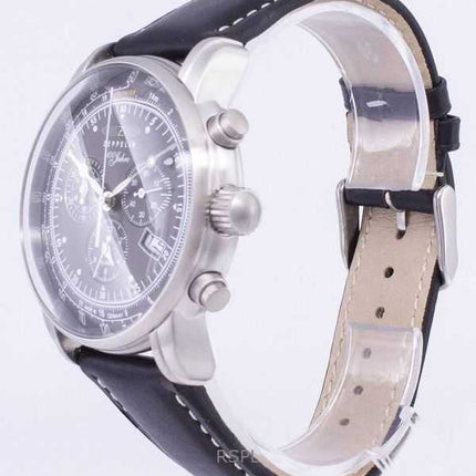 Orologio da uomo Zeppelin 100 Years ED.1 Cronografo con quadrante nero, prodotto in Germania, al quarzo, 76802, ricondizionato
