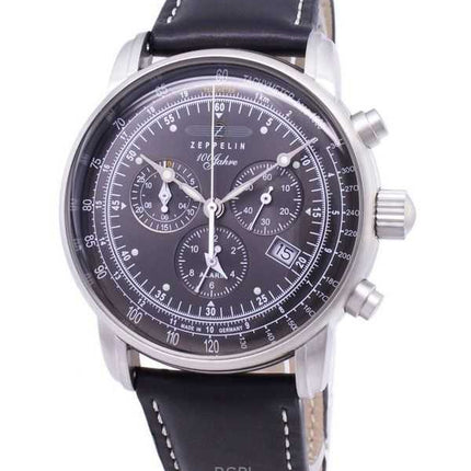 Orologio da uomo Zeppelin 100 Years ED.1 Cronografo con quadrante nero, prodotto in Germania, al quarzo, 76802, ricondizionato