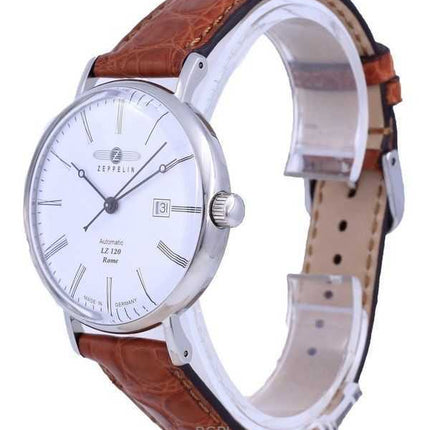 Orologio da uomo Zeppelin LZ120 Rome con quadrante bianco e cinturino in pelle automatico 71541 ricondizionato