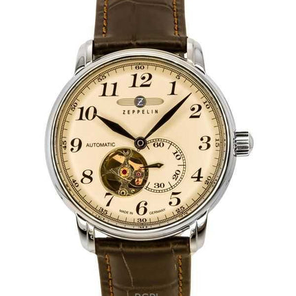 Orologio da uomo Zeppelin LZ127 Graf Cream Dial ricondizionato, automatico, prodotto in Germania, 76665