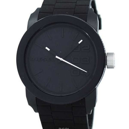 Orologio da uomo Diesel ricondizionato con cinturino in silicone e quadrante nero al quarzo DZ1437
