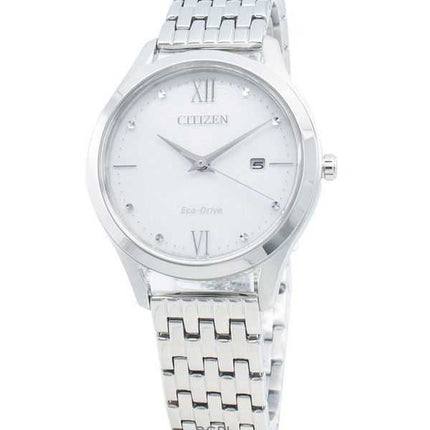 Orologio da donna Citizen Eco-Drive con quadrante bianco in acciaio inossidabile EW2530-87A ricondizionato