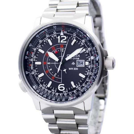 Orologio da uomo Citizen Promaster Eco-Drive Diver's BJ7010-59E 200M in acciaio inossidabile con quadrante nero, ricondizion