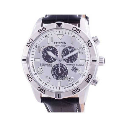 Orologio da uomo Citizen Perpetual Calendar Chronograph Silver Dial Eco-Drive BL5470-14A 100M ricondizionato