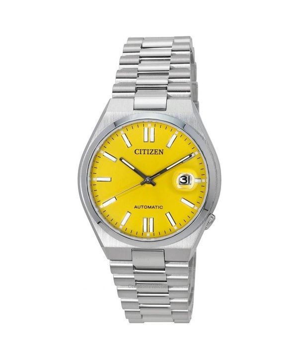 Orologio da uomo Citizen Tsuyosa in acciaio inossidabile con quadrante giallo automatico NJ0150-81Z ricondizionato