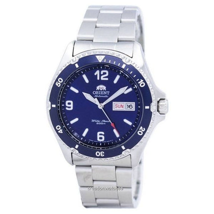 Orologio da uomo Orient Mako II in acciaio inossidabile con quadrante blu, automatico 200M FAA02002D9, ricondizionato