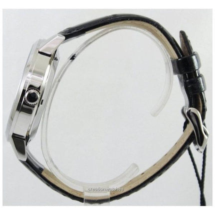 Orologio da uomo Orient Classic ricondizionato con cinturino in pelle e quadrante nero automatico FEV0U003B
