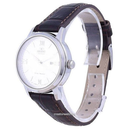 Orologio da donna Orient Contemporary con cinturino in pelle e quadrante bianco, automatico, RA-NR2005S10B, ricondizionato