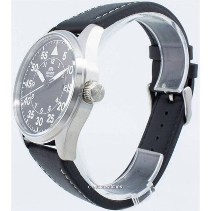 Orologio da uomo Orient Pilot Flight con cinturino in pelle e quadrante nero, RA-AC0H03B10B, automatico, 100 m, ricondizionato