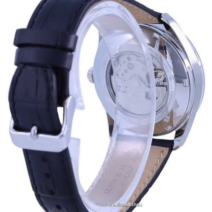 Orologio da uomo Orient Sun And Moon Gen 5 con cinturino in pelle e quadrante bianco, automatico, RA-AK0310S00C, ricondizionato
