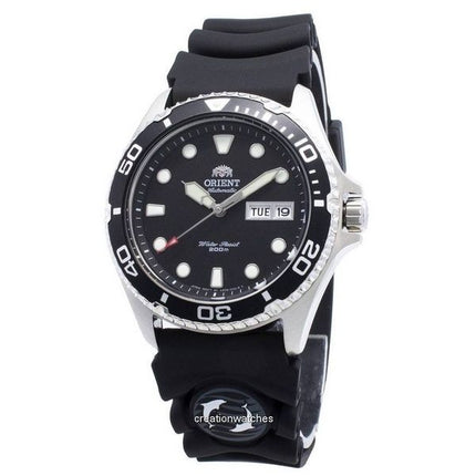 Orologio da uomo Orient Ray II ricondizionato con cinturino in gomma e quadrante nero automatico FAA02007B9 200M