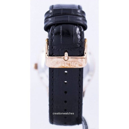 Orologio da uomo Orient Bambino Classic, cinturino in pelle, quadrante nero, automatico, FAC00001B0, ricondizionato, di seconda